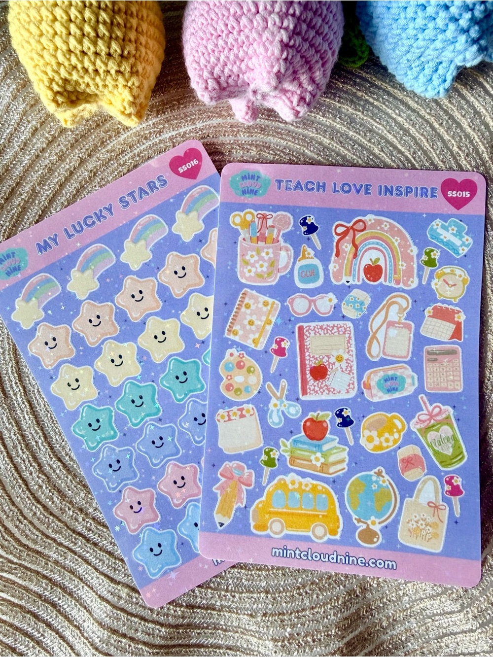 ☁️ 3/$30☁️ HANDCRAFTED STICKER SHEET SET - TEACHER SET